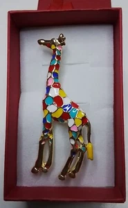 Schöne Giraffe Brosche / Anstecknadel mit Geschenktüte - Bild 1 von 1
