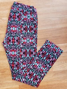 LuLaRoe TC Leggings GEOMETRIC Pink Purple Black Aztec Tall & Curvy Size 12-18 - Picture 1 of 7
