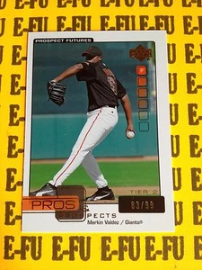 UD Pros & Prospects Gold #154 Merkin Valdez 2005 #ed 83/99 Gigantes de San Francisco - Imagen 1 de 1