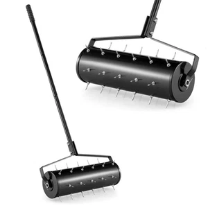 21" Manual Lawn Aerator Grass Aeration Tool Filled with Sand or Stone w/Handle - Picture 1 of 6