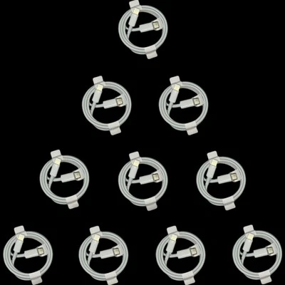 (Lof of 10) Original Apple Lightning To USB-C Cable (1m)  MX0K2AM/A in BULK. - Image 1 of 3