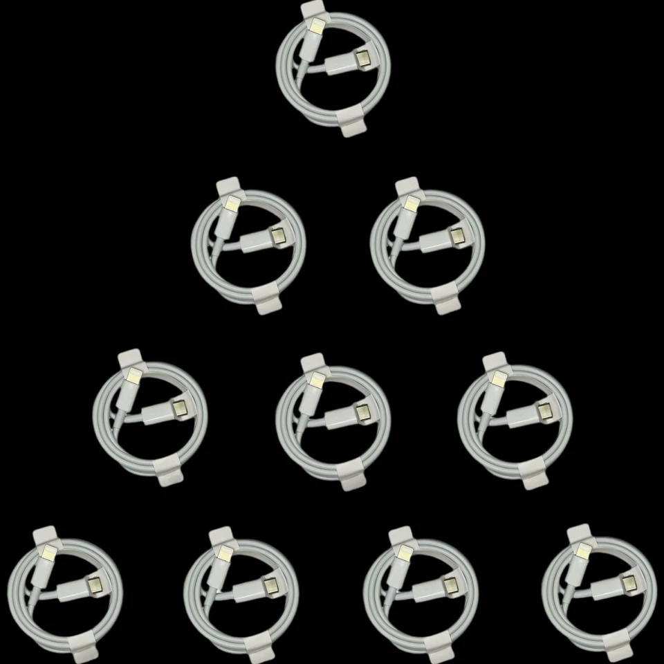 (Lof of 10) Original Apple Lightning To USB-C Cable (1m)  MX0K2AM/A in BULK. - Image 1 of 3