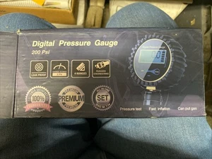 Digital Pressure Gauge, 200 PSI, High Precision Digital Tire Inflator, New Gen - Picture 1 of 8