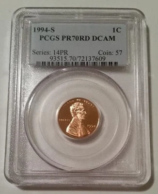 1994 S Lincoln Memorial Cent Proof PR70 DCAM PCGS - Imagem 1 de 2
