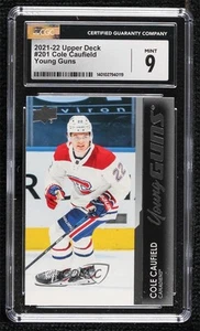 2021-22 Upper Deck Series 1 Young Guns Cole Caufield #201 CGC 9 Mint Rookie RC - Picture 1 of 4