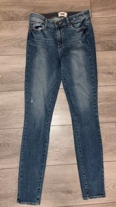 Pantalones de mezclilla Paige Hoxton ultra ajustados talla 26 lavado claro  - Imagen 1 de 8