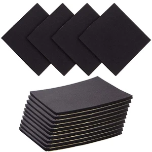"Paquete de 10 hojas de goma de neopreno acolchado de espuma adhesiva de 1/4 de pulgada de espesor, negras, 6x6" - Imagen 1 de 10