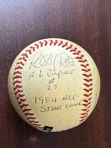 1984 All Star Game Signed Baseball Rocky Roe AL Umpire Autograph - Picture 1 of 5