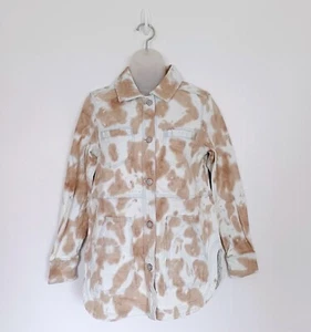 Anthropologie Pilcro Hemd Gr. XS Jeansjacke Batik Beige Oversized Neu - Bild 1 von 17