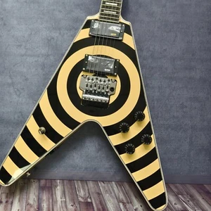 Guitarra Eléctrica Personalizada Rayas Amarillas Pastillas 2H, Cuerpo de Palisandro 6 Cuerdas - Imagen 1 de 14
