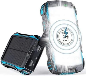 PowerBank Solar Bateria Portatil Carga Rápida Resistente al Agua 50000 mAh y LED - Imagen 1 de 8