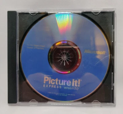 PICTURE IT EXPRESS VERSION 7 MICROSOFT SOFTWARE CD-ROM Disc Only - Image 1 of 2