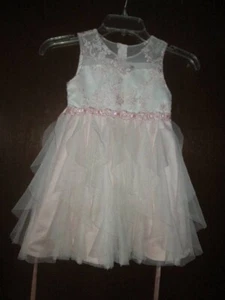 Girls Clothes 4T ~❤️~ Rare Editions Pale Pink Ruffle Dress #140 - Picture 1 of 4
