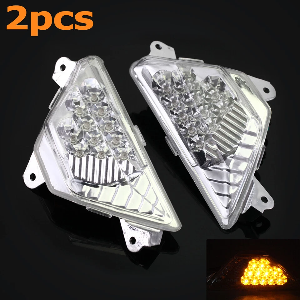 Luces de señal de giro transparentes para motocicleta 2 piezas para KAWASAKI NINJA 250/300/400/650/1000 Foto 1 de 4