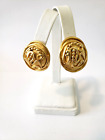 Vintage Norma Jean, Clip On Earrings, Abstract  Gold Tone