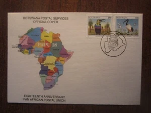1998 BOTSWANA PAN AFRICAN POSTAL UNION FDC COVER - Picture 1 of 1