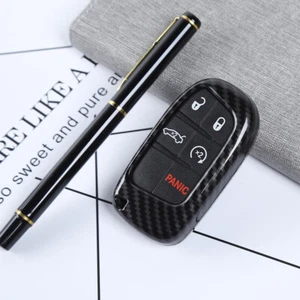 ABS Car Key Fob Protection Cover Case for Grand Cherokee 2014-2019 Carbon Fiber - Picture 1 of 8