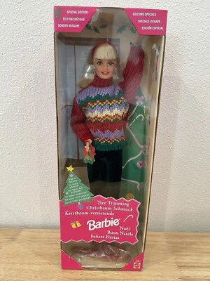 BARBIE SPECIAL EDITION TREE TRIMMING BARBIE Mattel #22967 1998 NRFB - Image 1 of 4