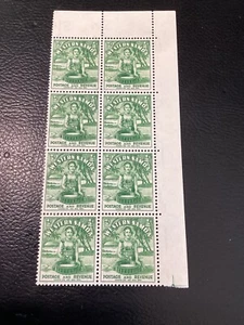 Western Samoa 1935 1/2d green (block of 8 stamps) MNH - Picture 1 of 2