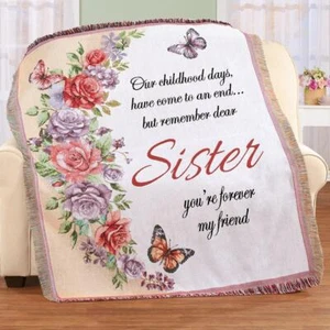 Beautiful Sentimental Sister Throw Blanket New - Picture 1 of 1