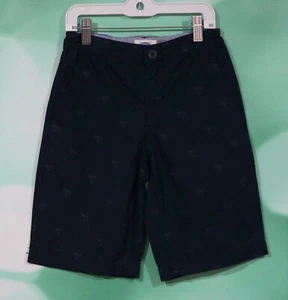 EUC Old Navy Boys Navy Blue Palm Print Adjustable Waist Shorts Size 8 - Picture 1 of 3