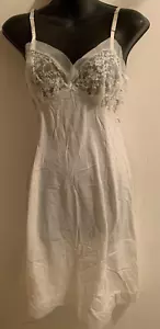 Vintage van Raalte Nylon Full Slip, hübscher Spitzenbesatz, Gr. 34, verstellbare Träger - Bild 1 von 5
