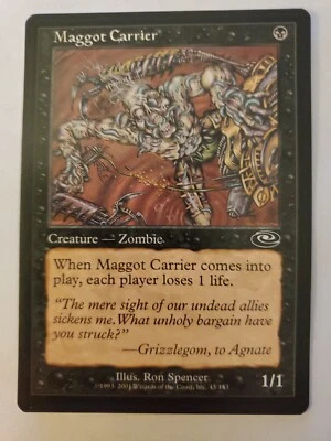 MTG Magic The Gathering Card Maggot Carrier Creature Zombie Black Planeshift  - Image 1 of 2
