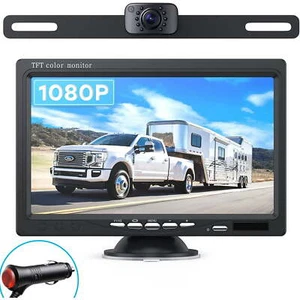 Cámara de respaldo eRapta con cable con monitor 7"" HD 1080P impermeable reversa - Imagen 1 de 9