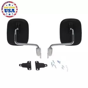 FIT TOYOTA LANDCRUISER BJ40 BJ42 HJ47 FJ40 45 FJ55 HJ45 1960-84 MIRROR PAIR L/R - Picture 1 of 6