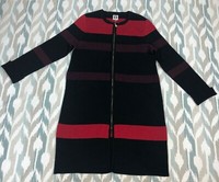 Long Sweater Coat Dress Red Heavyweight 