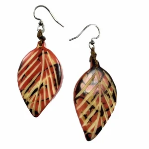 Fair Trade Tagua Nut Organic Earrings Jewelry (Sustainable & Eco-Friendly) - Picture 1 of 6