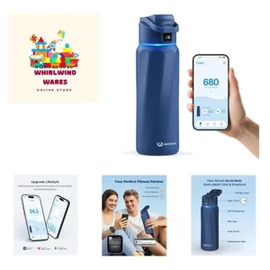 Smart Water Bottle with Reminder to Drink Water & Water Tracker - Double Wall... - Picture 1 of 9