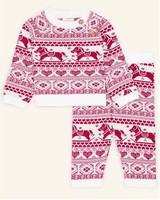 Monsoon Baby Red Rocking Horse Knitted Set - Various Sizes - *BNWT* - Image 1 of 3