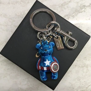 Coach X Marvel Limited EDT Captain America USA Bag Charm Key Chain - Picture 1 of 3
