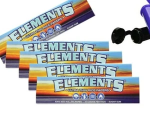 10 Packs Elements King Size Slim Cigarette Rolling 32 Papers PacK - Picture 1 of 1