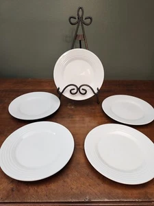 Sonoma Life + Style Horizon Set Of 5 White SALAD PLATES 7 3/4" - Picture 1 of 4