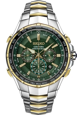 Seiko Coutura Radio Sync Solar Chronograph 10 ATM 44.5mm Men's Watch SSG022 - Image 1 of 4