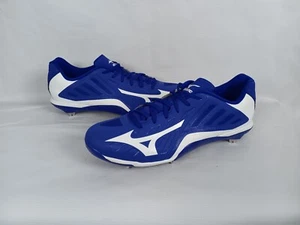 MIZUNO HEIST IQ LOW 320501 BLUE / WHITE METAL CLEATS BASEBALL SHOES MEN'S 14 New - Picture 1 of 8