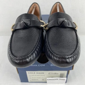 Cole Haan Evelyn Bow Driver schwarz genarbtes Leder W25475 Schuhe Slipper AUSWAHL SR1 - Bild 1 von 12