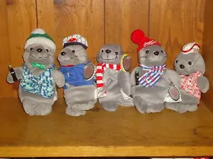 Lote de 5 Chalecos Navidad Coca-Cola Gris Sellos Rojo Verde Sombreros con Etiquetas - Imagen 1 de 5
