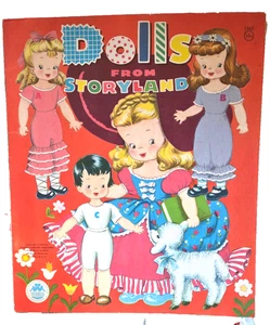 Muñecas de colección de muñecas de papel Storyland 1963 siete muñecas de 7" y atuendos adorables - Imagen 1 de 4