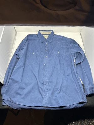 Greatland 100% Cotton Blue Button Up XL - Image 1 of 4
