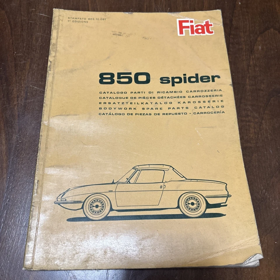Fiat 850 Spider Catalogo Prima Edizione 1965 - Immagine 1 di 4