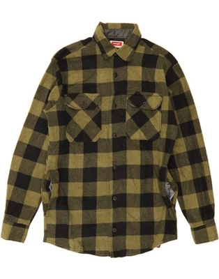 WRANGLER Mens Flannel Shirt Small Green Check Polyester AU04 - Image 1 of 3