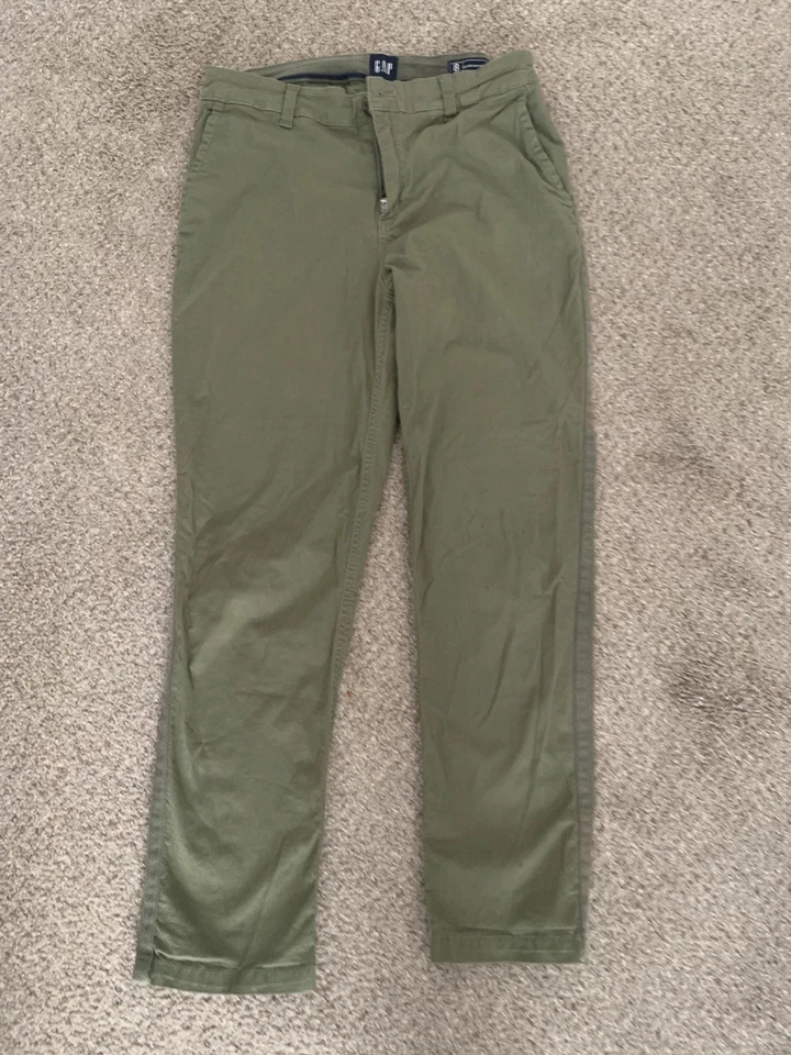 GAP Womens Size 8 Relaxed Girlfriend Green Chino Pants Great Cond - Image 1 of 3