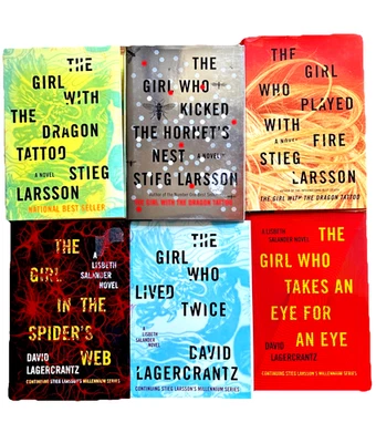 Larsson Millennium Series Hardcover Books 1–6 Dragon Tattoo Lot of 6 Lagercrantz Foto 1 de 4