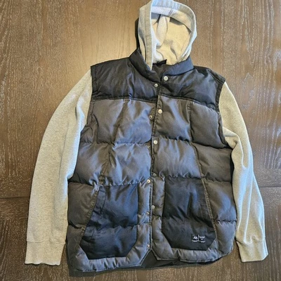 Chaqueta Chaleco acolchada Oakley para hombre con capucha XL gris negro ajuste regular Foto 1 de 4