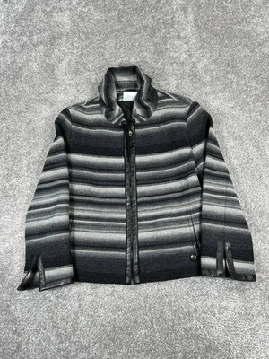 Chaqueta Akris Mujer 10 Negra Gris Lana Tejida Cremallera Completa * Foto 1 de 4