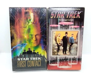 Star Trek: First Contact Hologram Cover Plus The Savage Curtain VHS Tapes - Imagen 1 de 2
