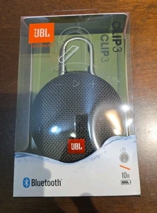JBL Clip 3 Black Portable Bluetooth Speaker Waterproof. NIB. SJS - Picture 1 of 6